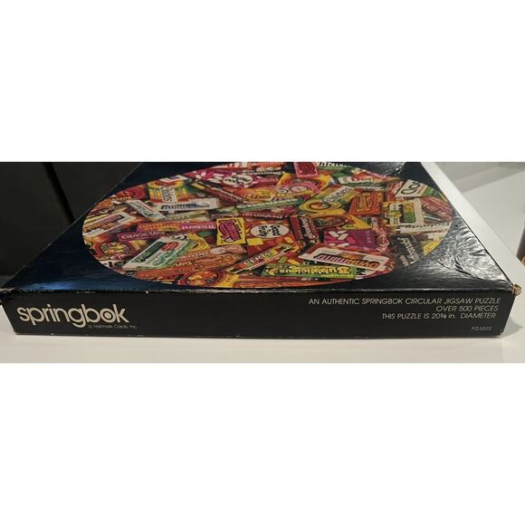 VTG Candy is Dandy Round Springbok Puzzle Over 500 Pieces 1981 COMPLETE! NICE!! - Picture 7 of 11